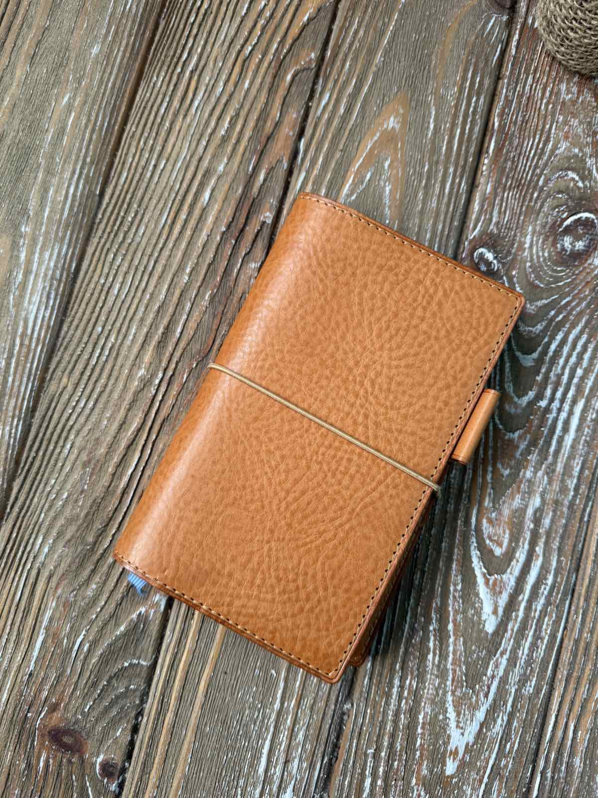 Ready to Ship Leather Cover in Aragosta for Pocket | A6 Leuchtturm 1917 Notebook