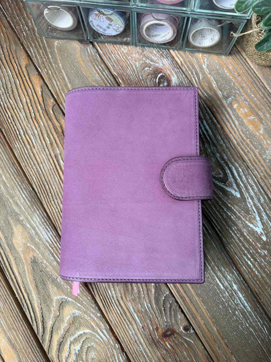 Custom B6 Cover in Viola Nubuck leather