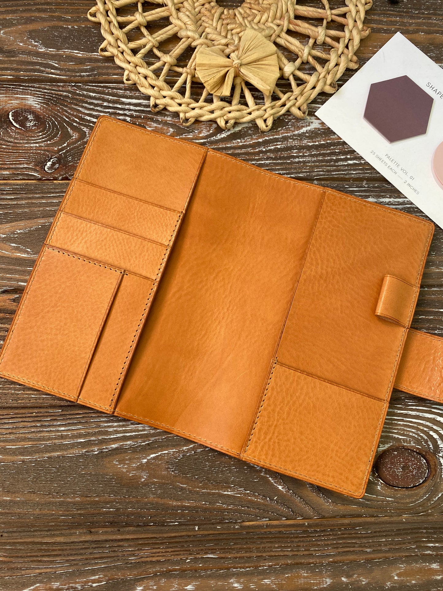 Hobonichi Weeks Leather Cover – Fits with Clear Cover – Snap or Elastic