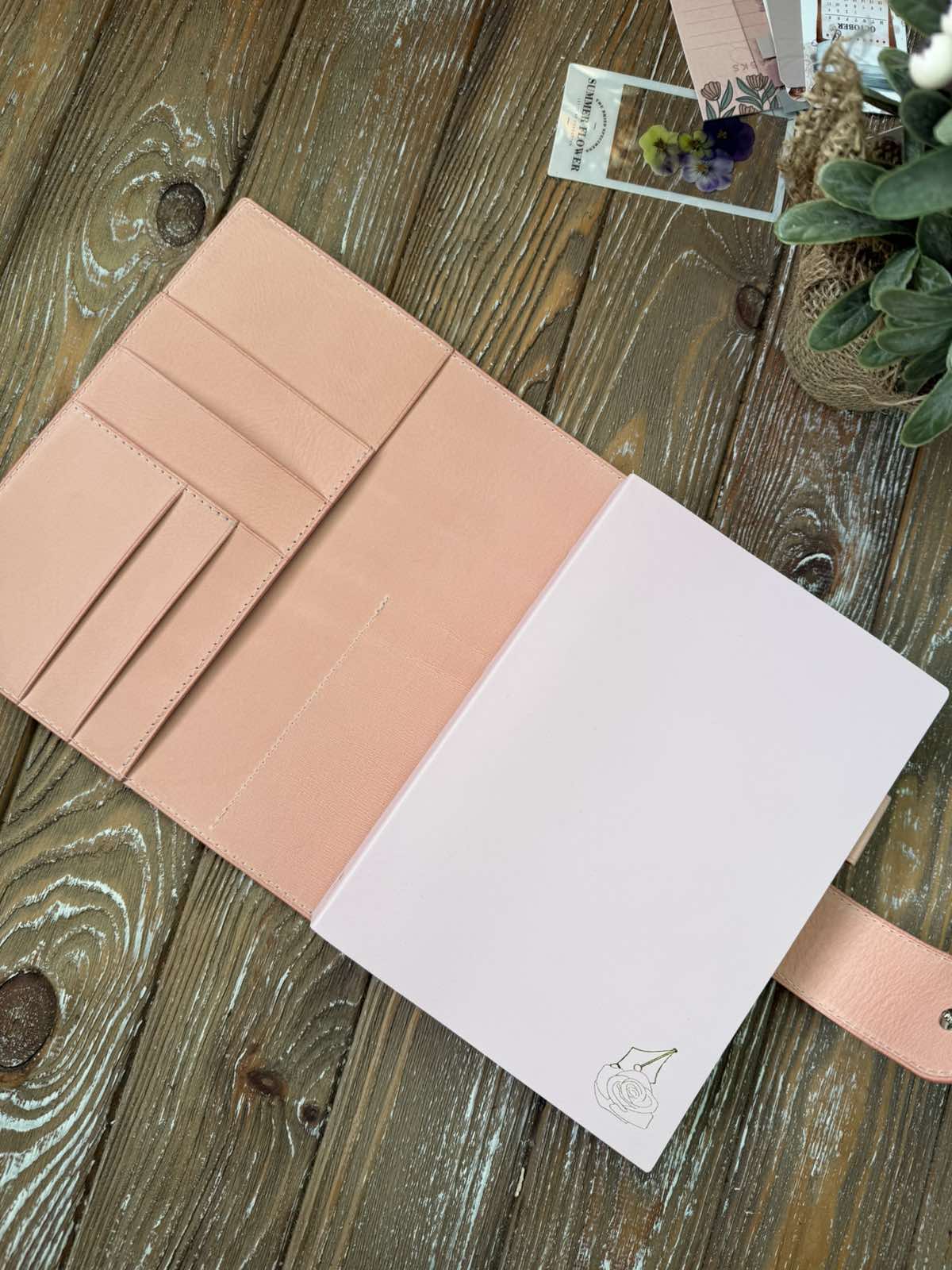 Leather  Cover For RoseyLifePlanner A5 size Flow