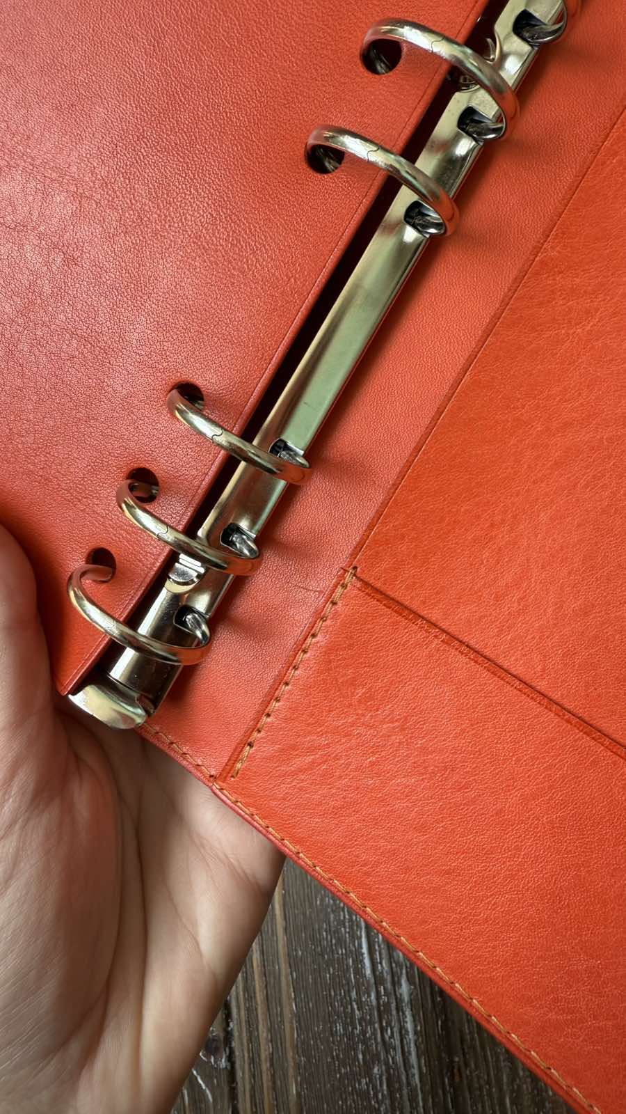 Discounted Personal Rings Cover – Red Veg Tan Leather