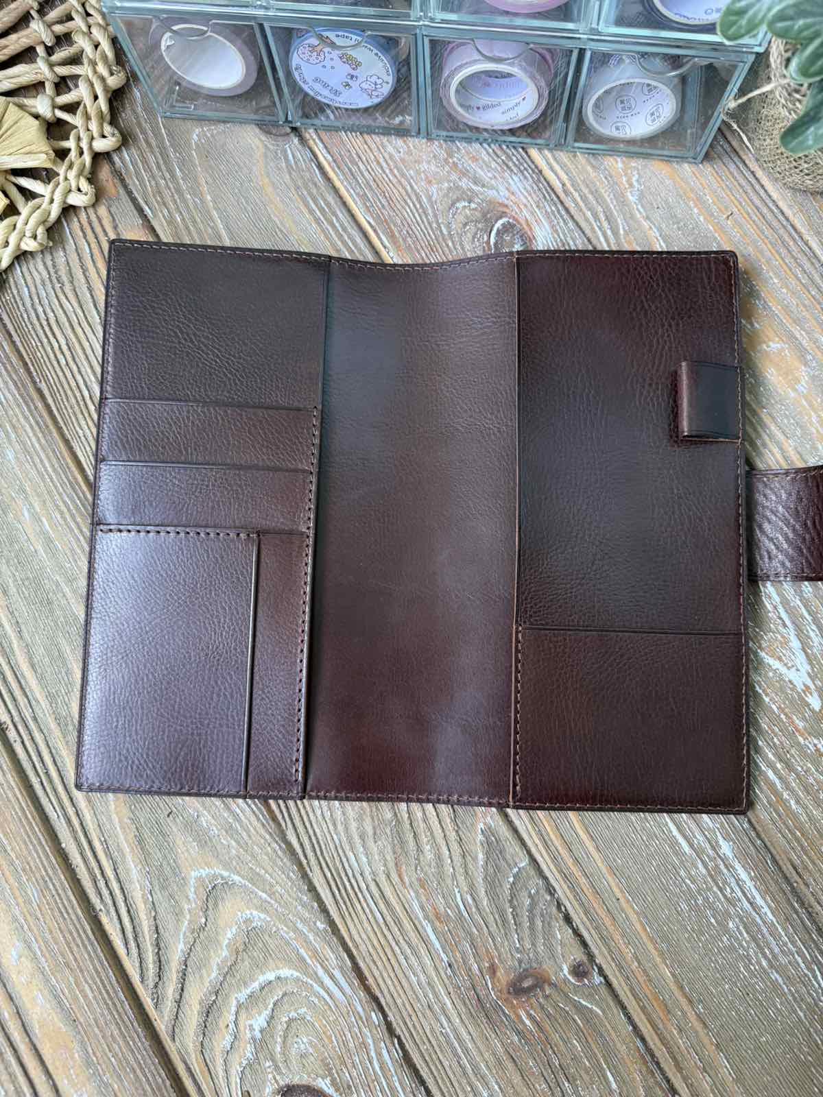 Ready to ship - Standard leather cover - Marrone and T.Noro color (Sterling Ink)