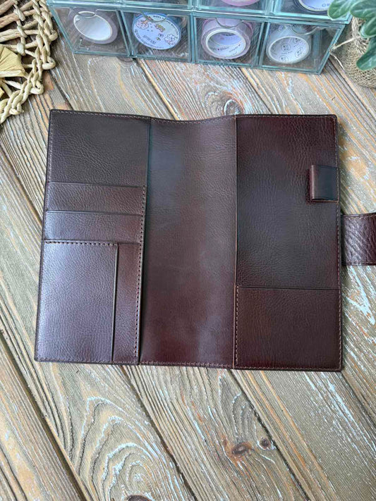 Ready to ship - Standard leather cover - T.Noro color (Sterling Ink)