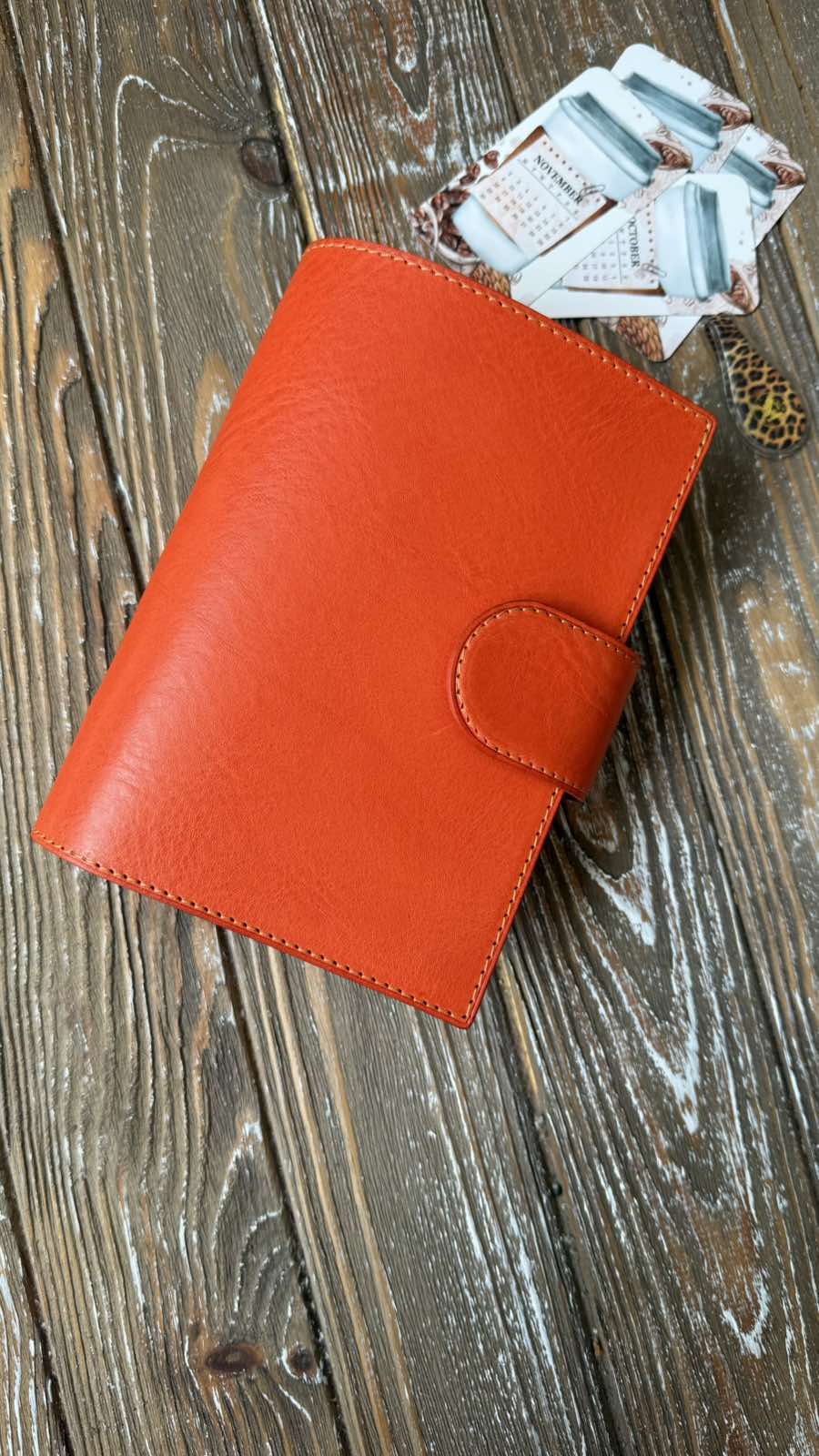 Discounted Personal Rings Cover – Red Veg Tan Leather