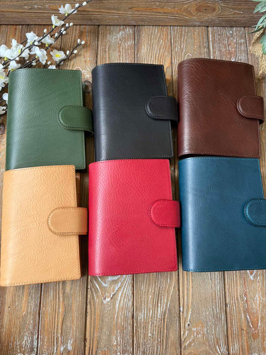 Personal Rings Leather Planner Cover – Handmade & Functional - Preorder