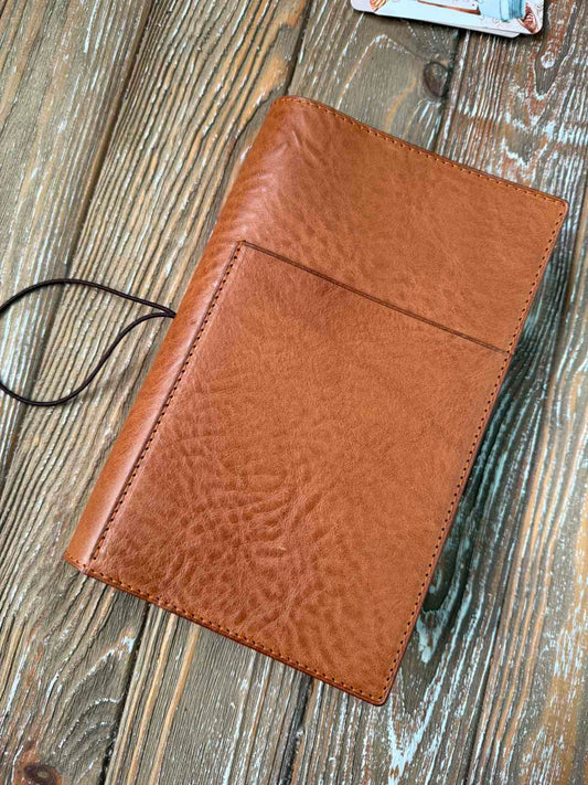 Ready to Ship A5 Slim Marrone Leather Planner Cover