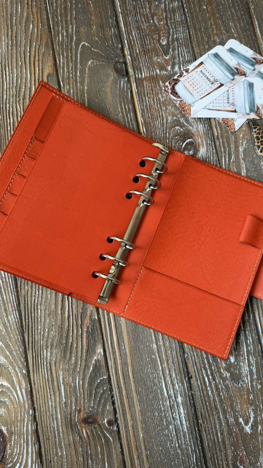 Discounted Personal Rings Cover – Red Veg Tan Leather