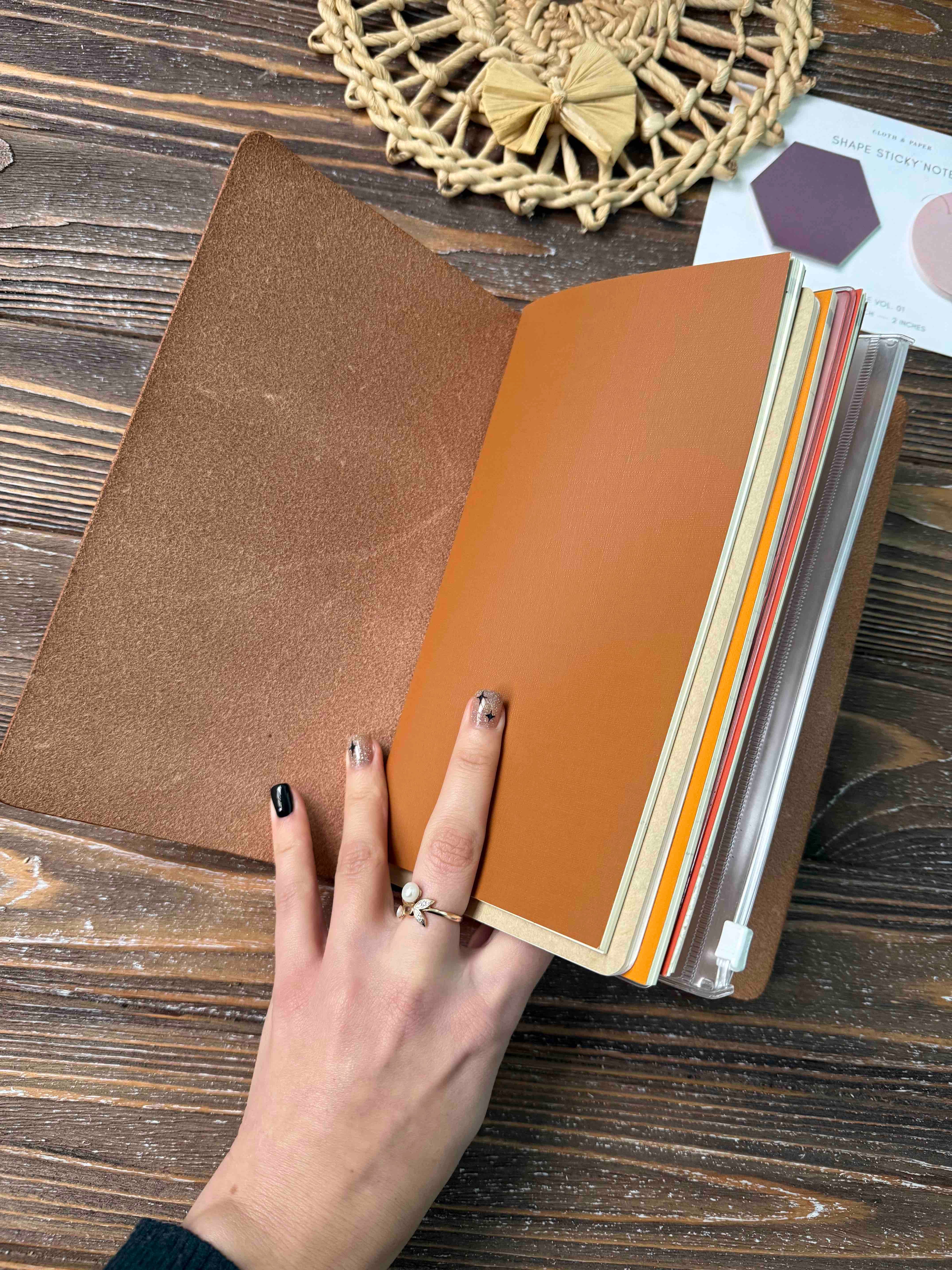 Standard TN, Regular TN veg tan leather cover, Travelers Notebook