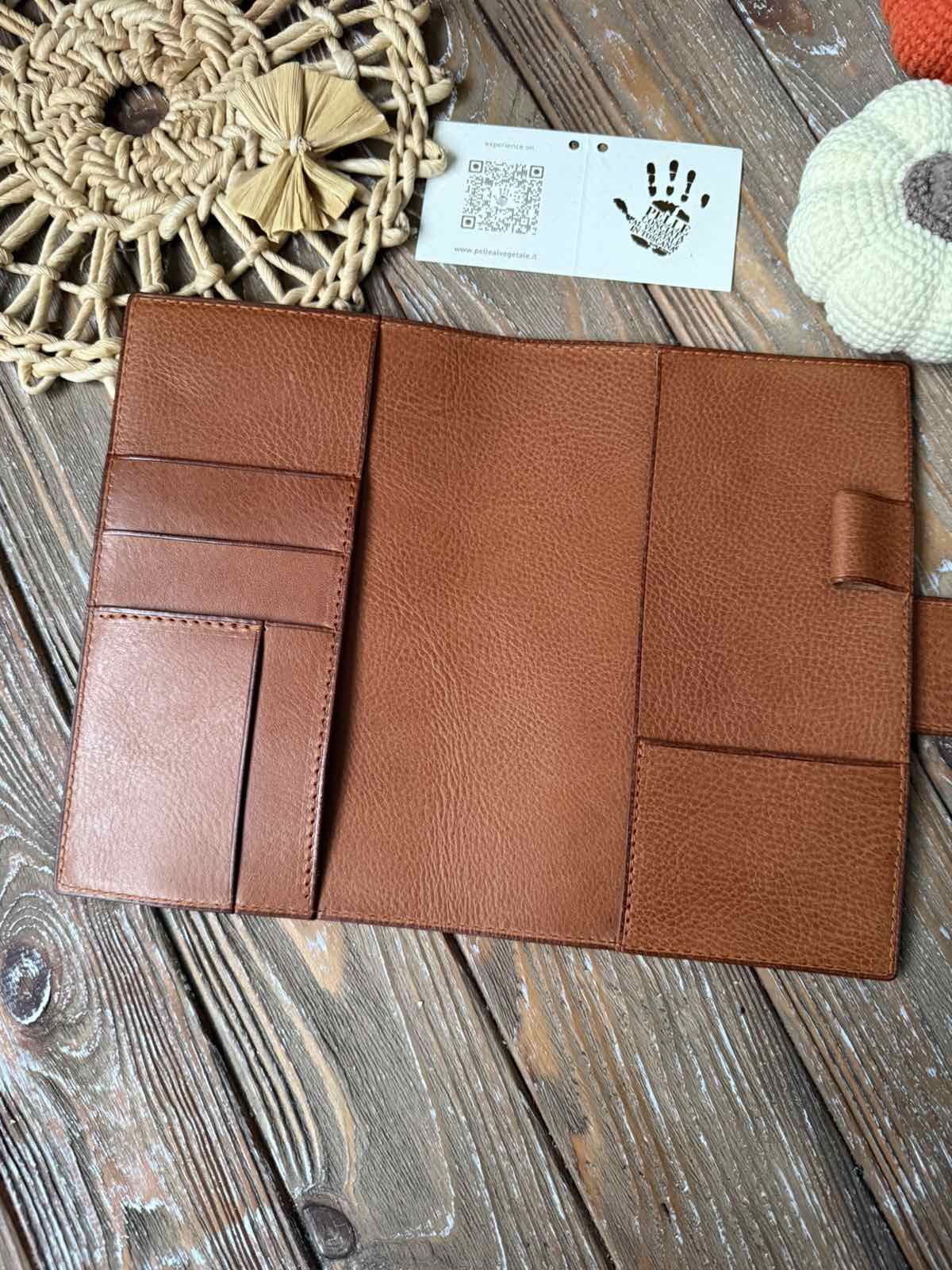 B6 Slim Leather Cover – Veg Tan – Snap closure -Sterling Ink Notebook
