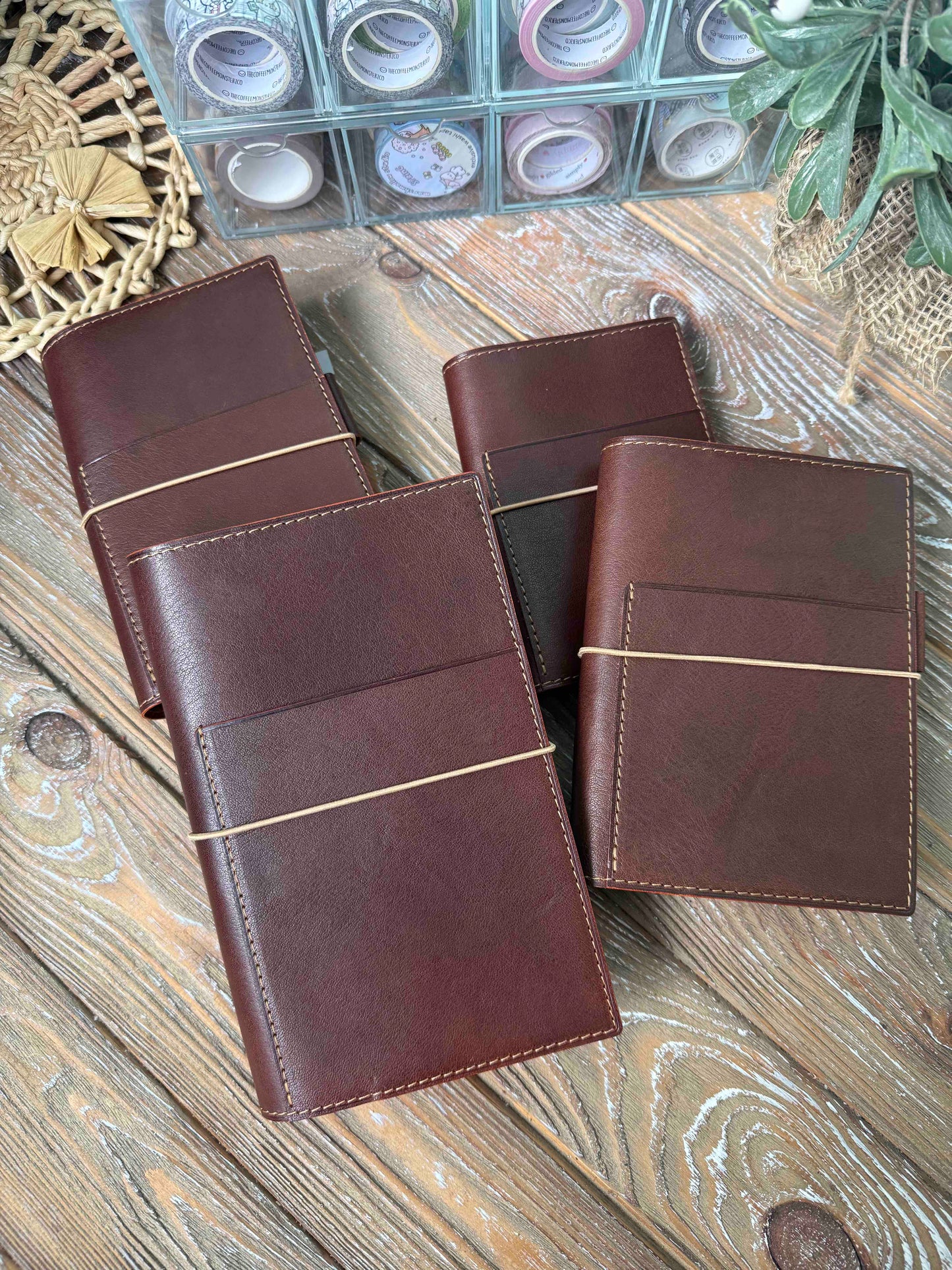 Ready to ship - Limited Edition Brown Missouri Leather Planner Cover