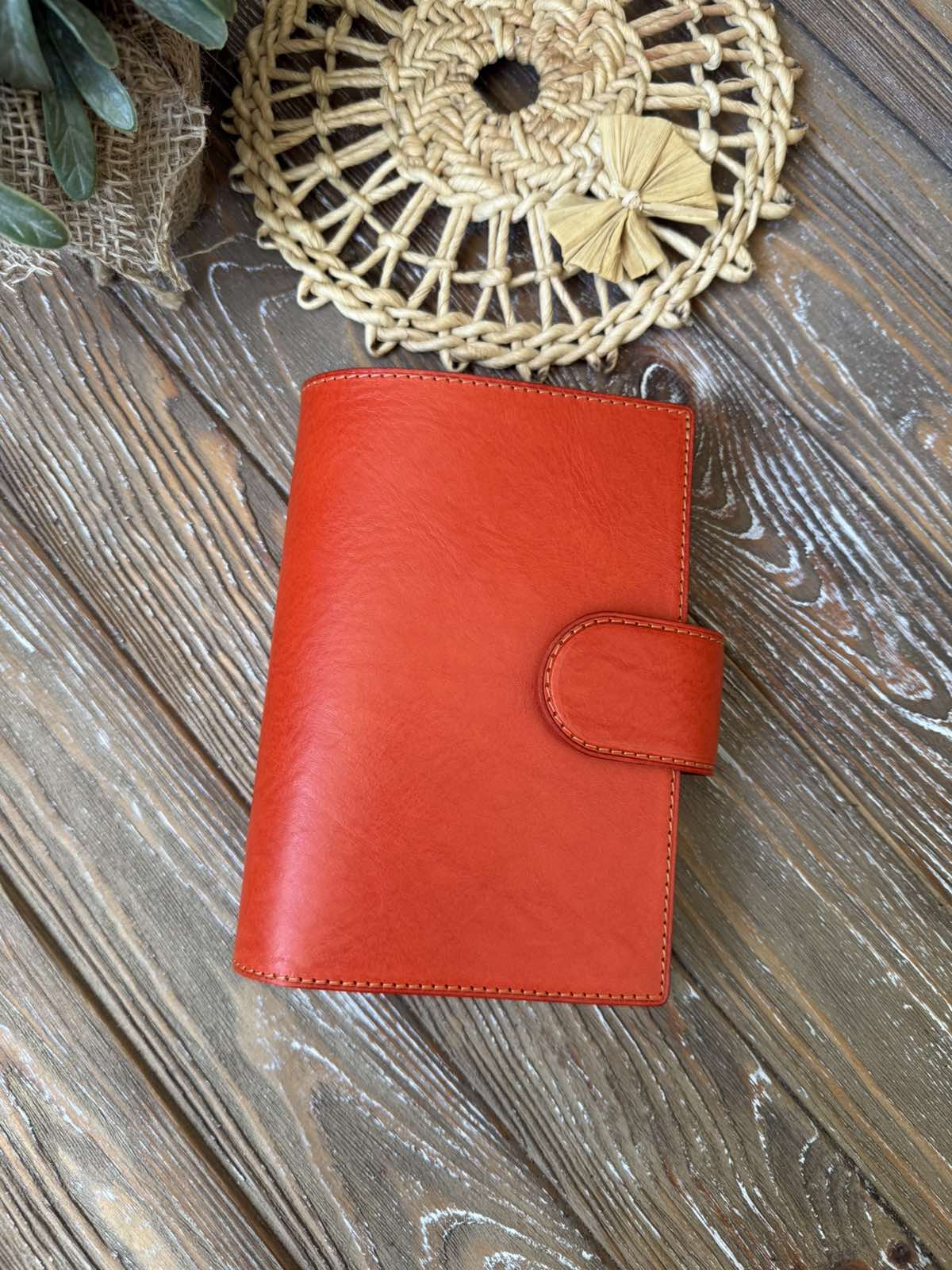 Ready to ship - Personal Rings - Red leather color