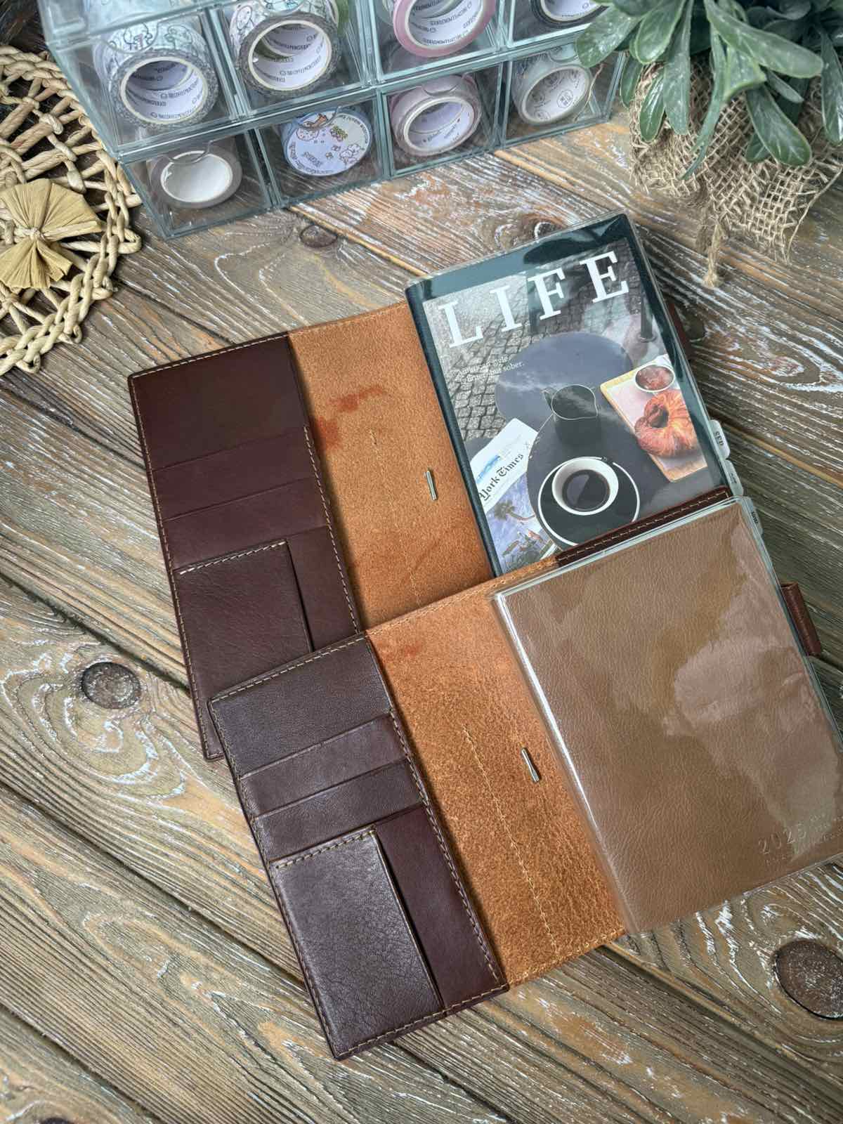 Ready to ship - Limited Edition Brown Missouri Leather Planner Cover