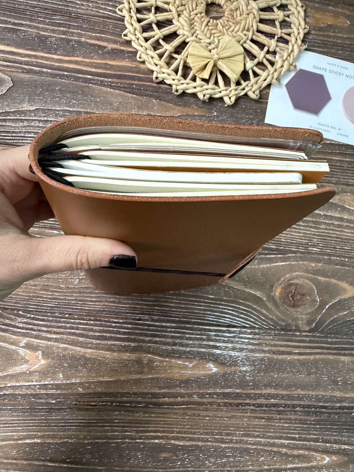 Tn Notebook Standard TN, Regular TN veg tan leather cover, Travelers Notebook, Mid ...