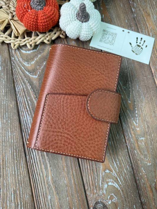 Ready to ship - Pocket TN XL Leather Cover – Fits Moleskine Weekly/Daily – Snap Closure