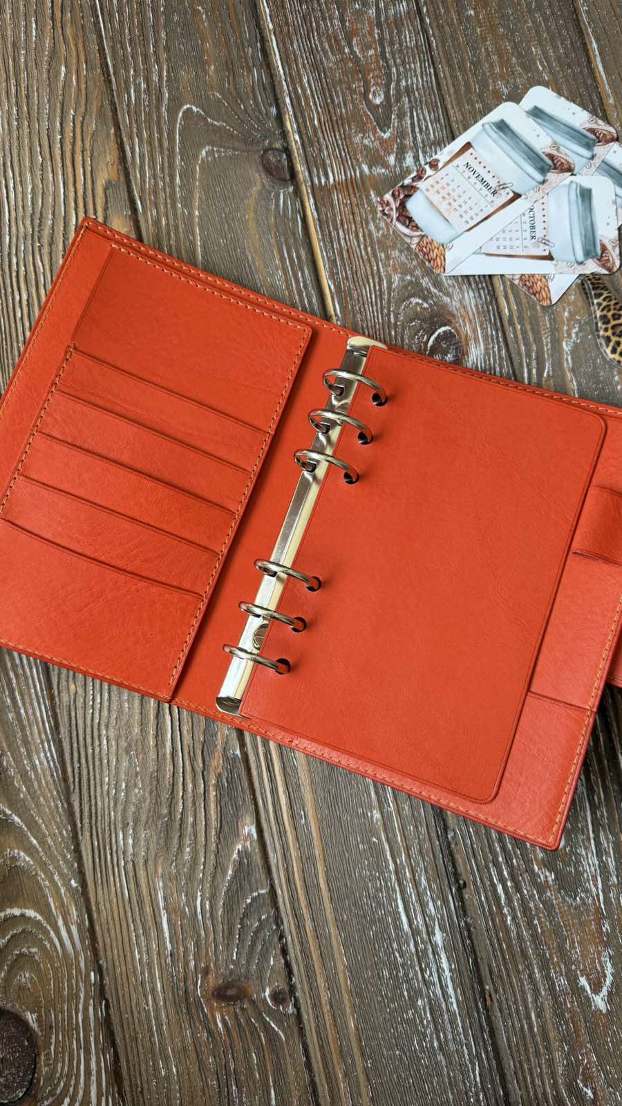 Discounted Personal Rings Cover – Red Veg Tan Leather