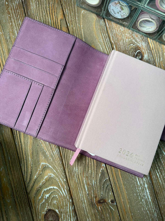 Custom B6 Cover in Viola Nubuck leather