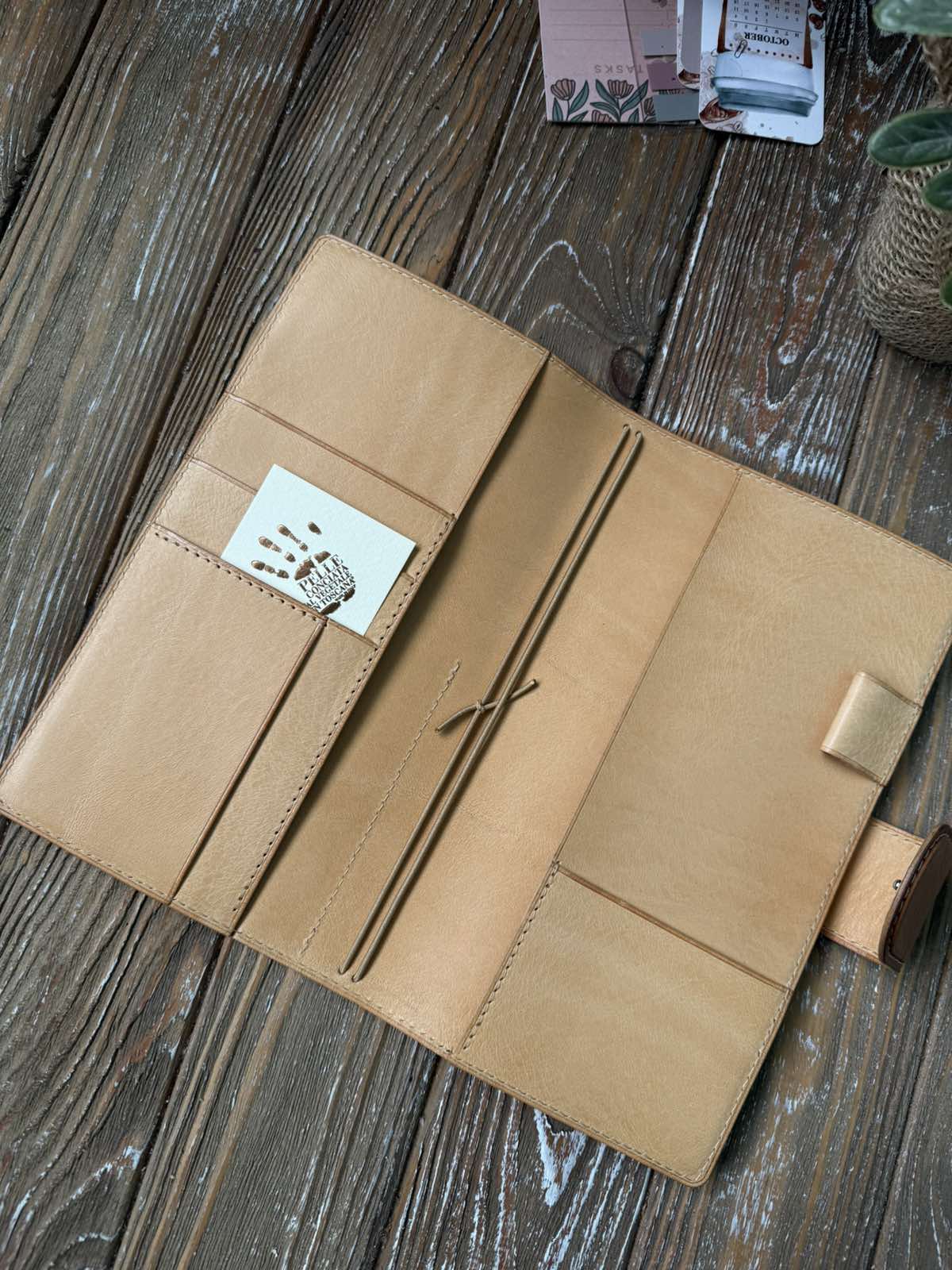 Standard TN Leather Cover — Ready to Ship | Marrone Outside / Undyed Inside