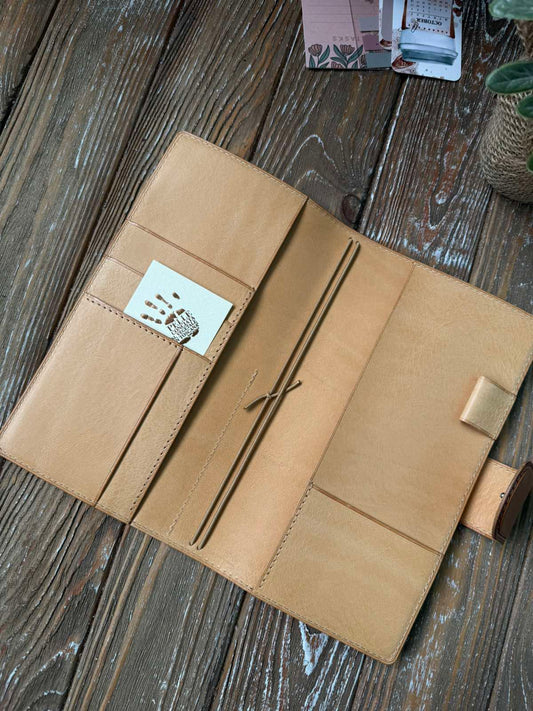 Standard TN Leather Cover — Ready to Ship | Marrone Outside / Undyed Inside