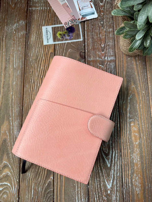 Ready to Ship Leather Rosa Cover For A5 Sterling Ink Hard Cover Complete Notebook with Clear Cover