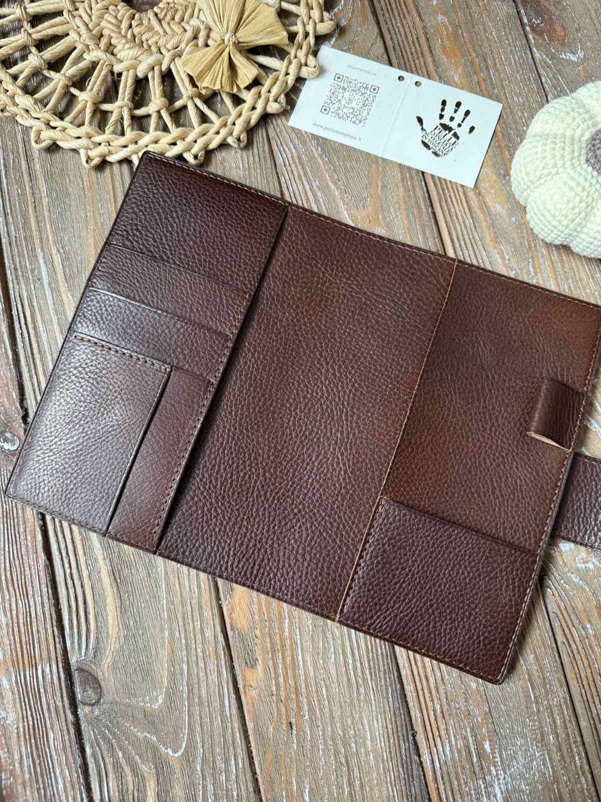 B6 Slim Leather Cover – Veg Tan – Snap closure -Sterling Ink Notebook