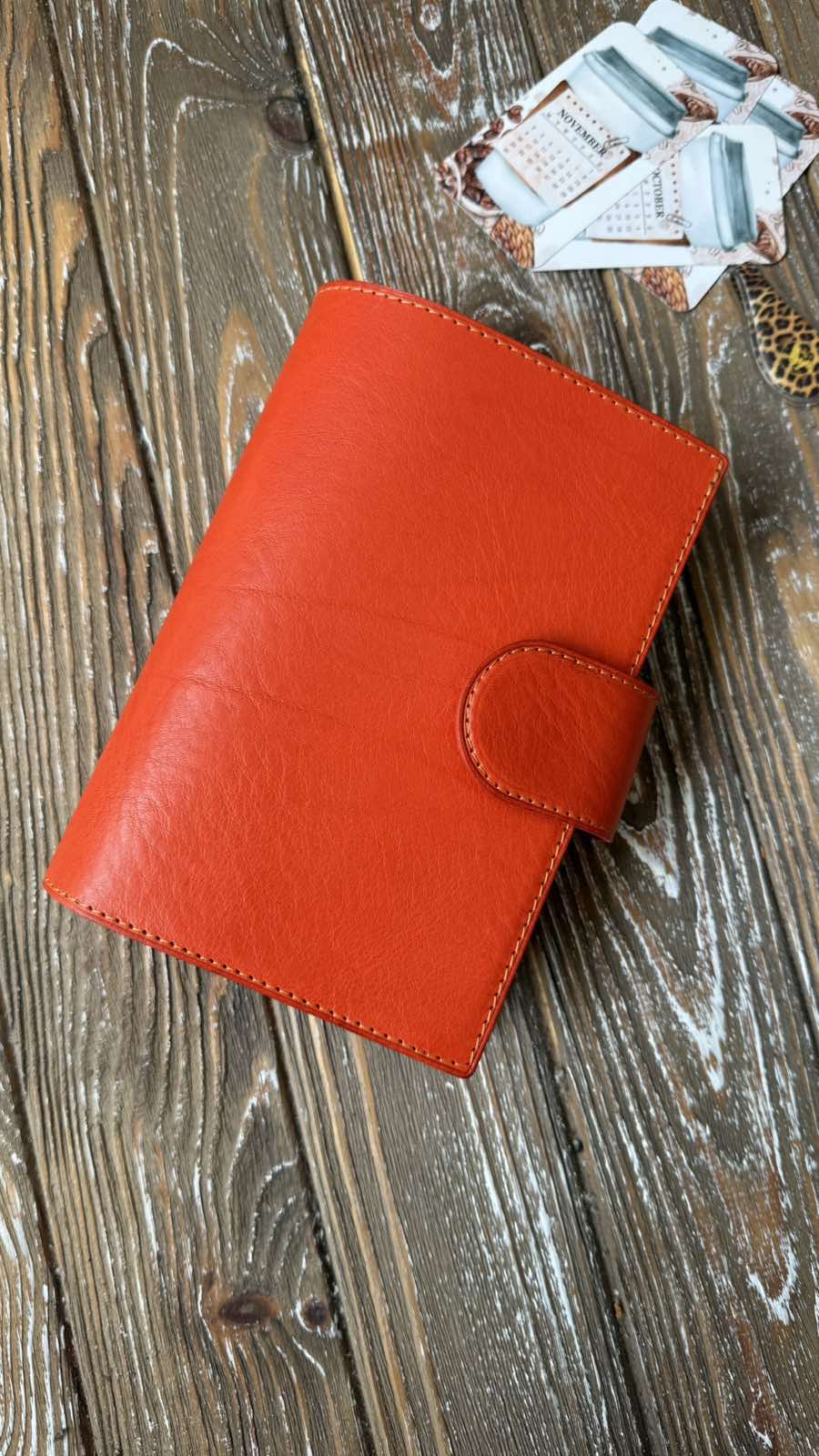 Premium Veg Tan Leather 5 Year Planner Cover A5 A6 | Hobonichi Compatible Journal Cover