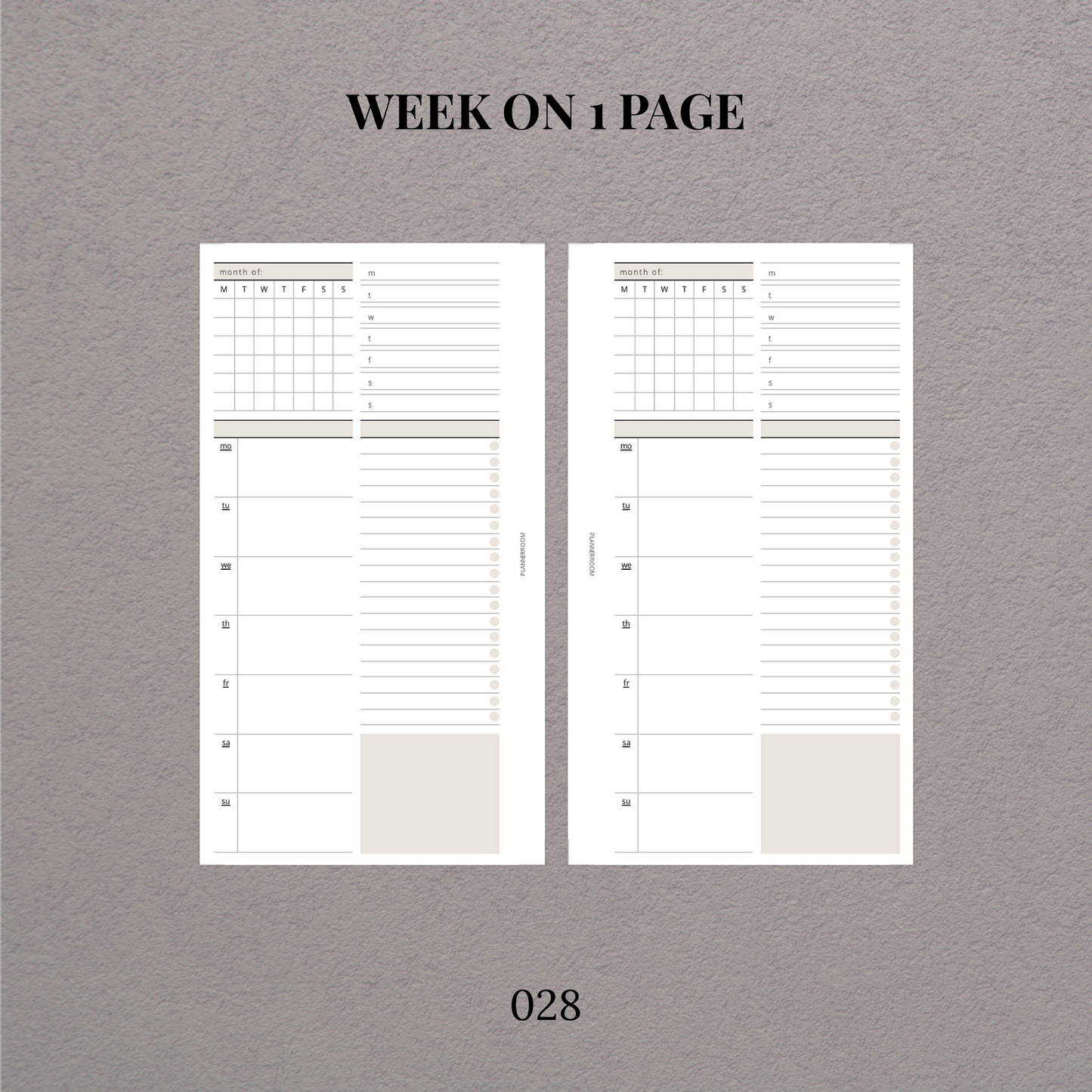 Weekly planner | Printable planner - 028