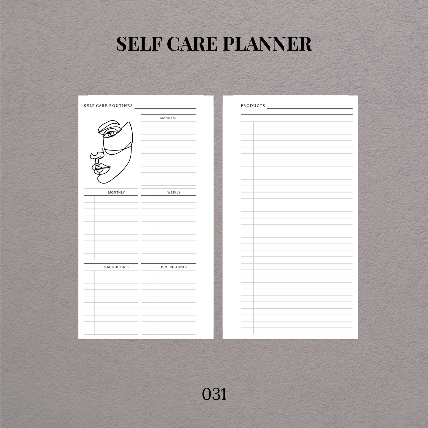 Self care planner - 031