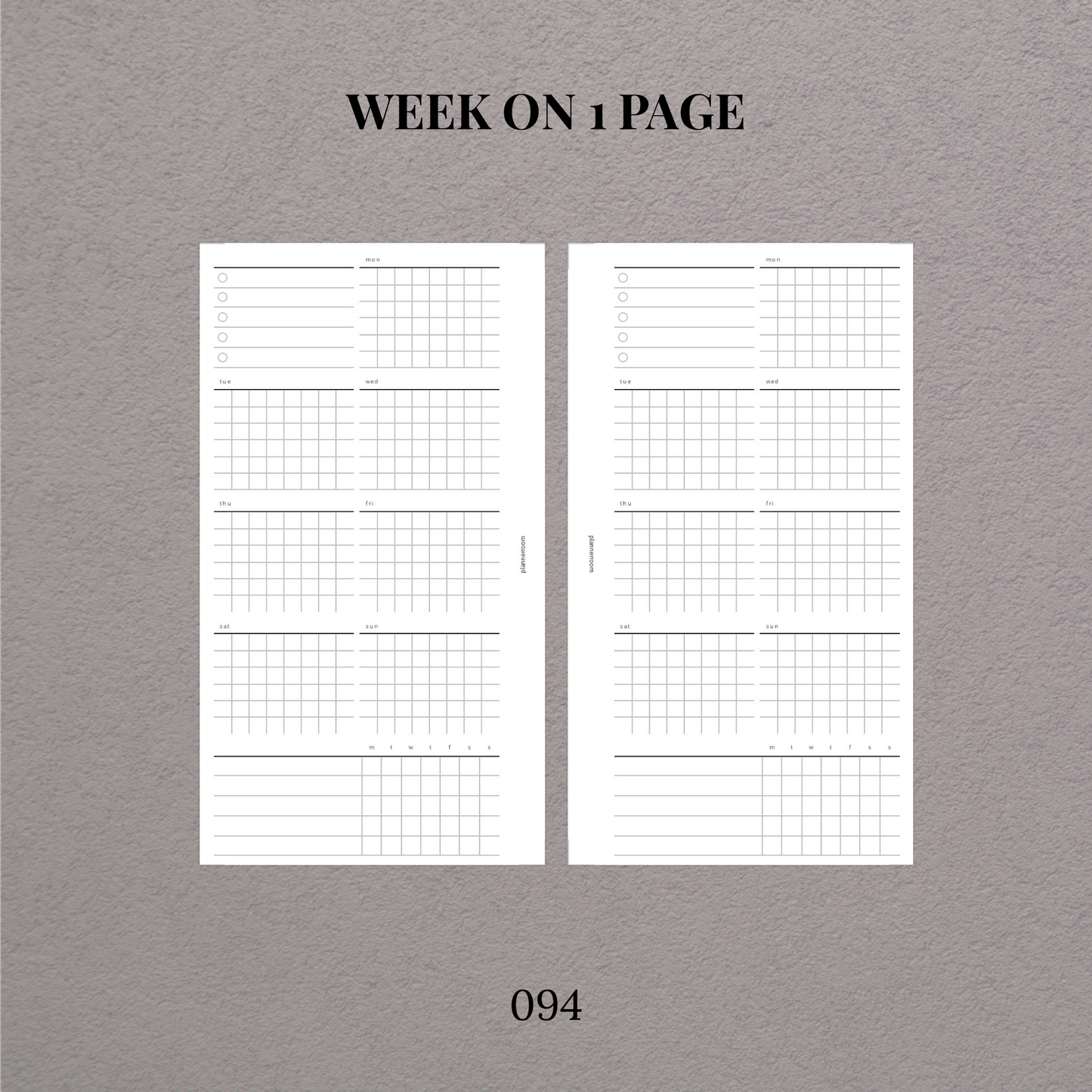 Week on 1 page planner - 094