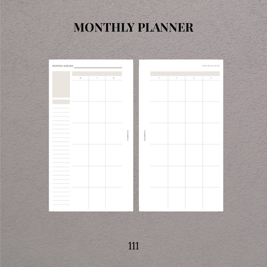 Monthly planner | printable inserts - 111