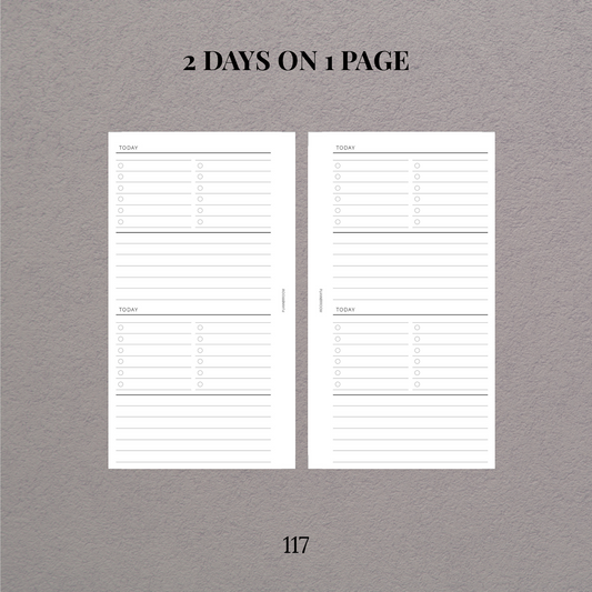 2 days on 1 page | Printable planner - 117