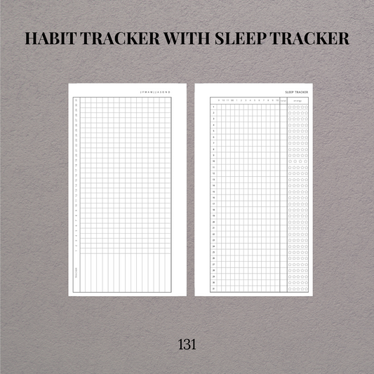 Habit + Sleep tracker | Printable planner - 131