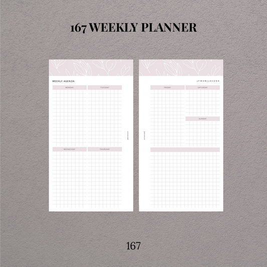 Weekly planner | Printable insers - 167