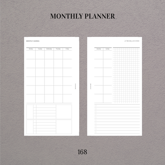 Monthly planner - 168
