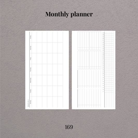 Monthly planner | printable inserts - 169