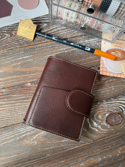 Ready for Shipping - Passport TN leather cover T.Moro leather with contrast stitching