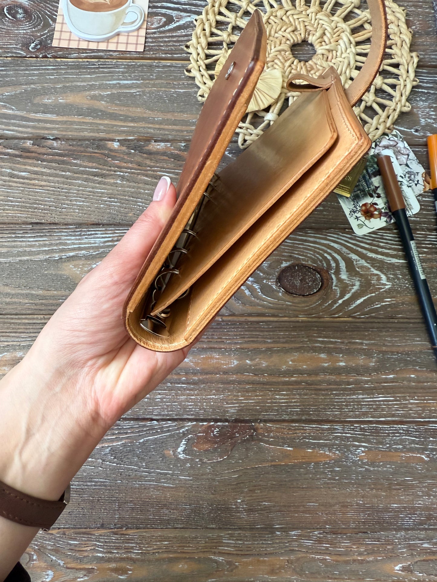 Personal Rings Compact - 15 mm rings -  Leather Planner Cover