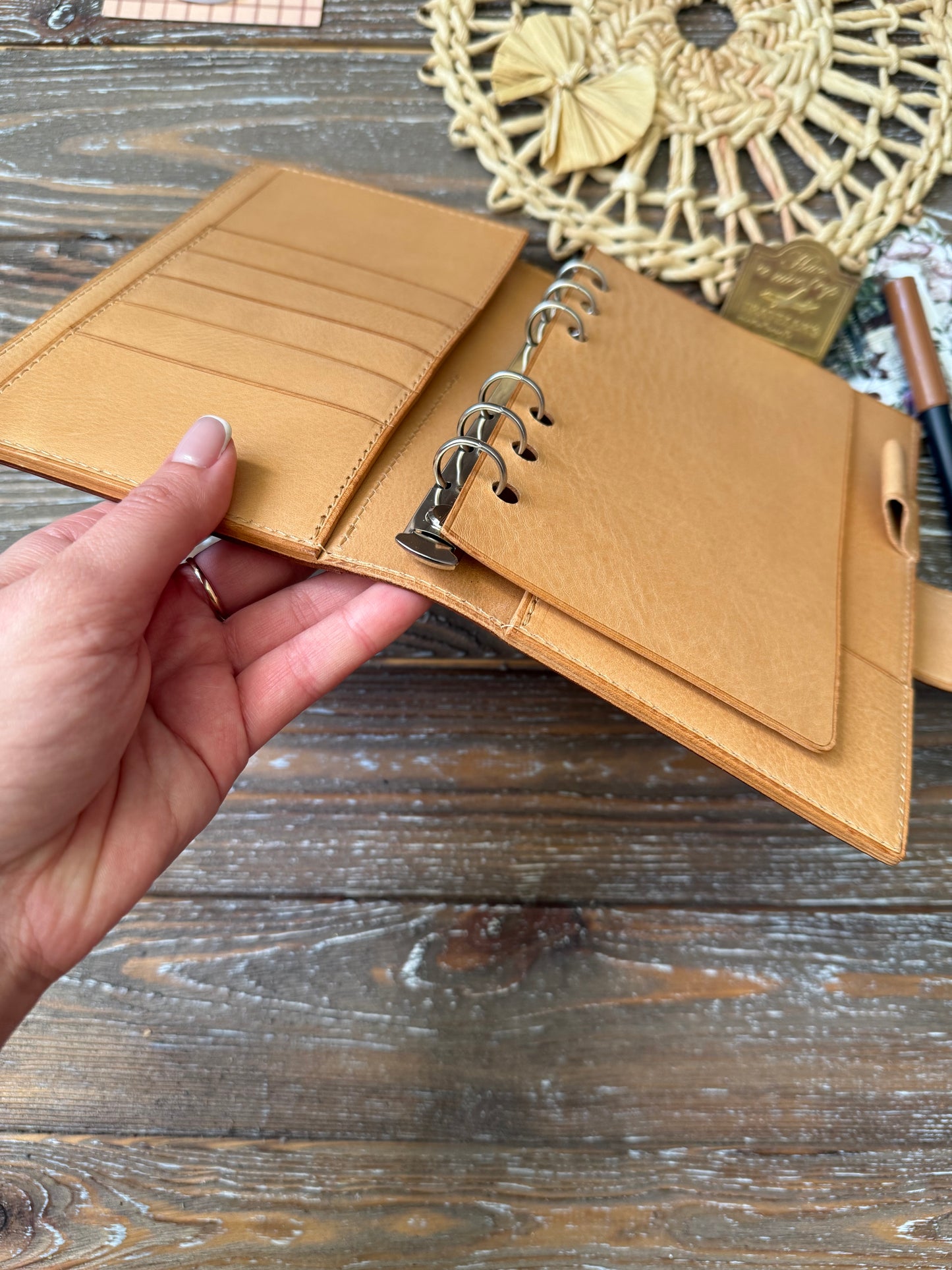 Personal Rings Compact - 15 mm rings -  Leather Planner Cover