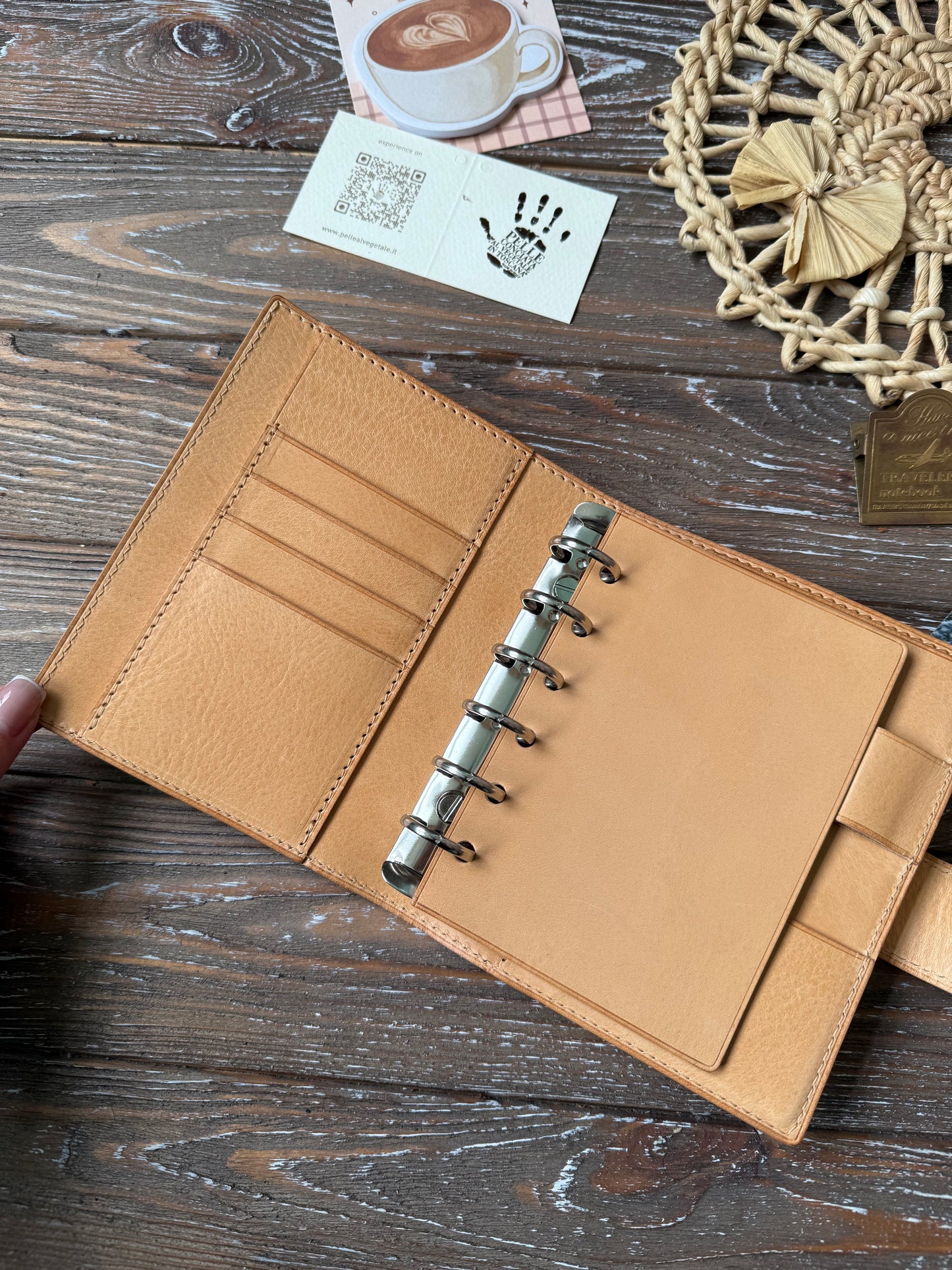 Pocket Rings Compact - 15 mm rings -  Leather Planner Cover