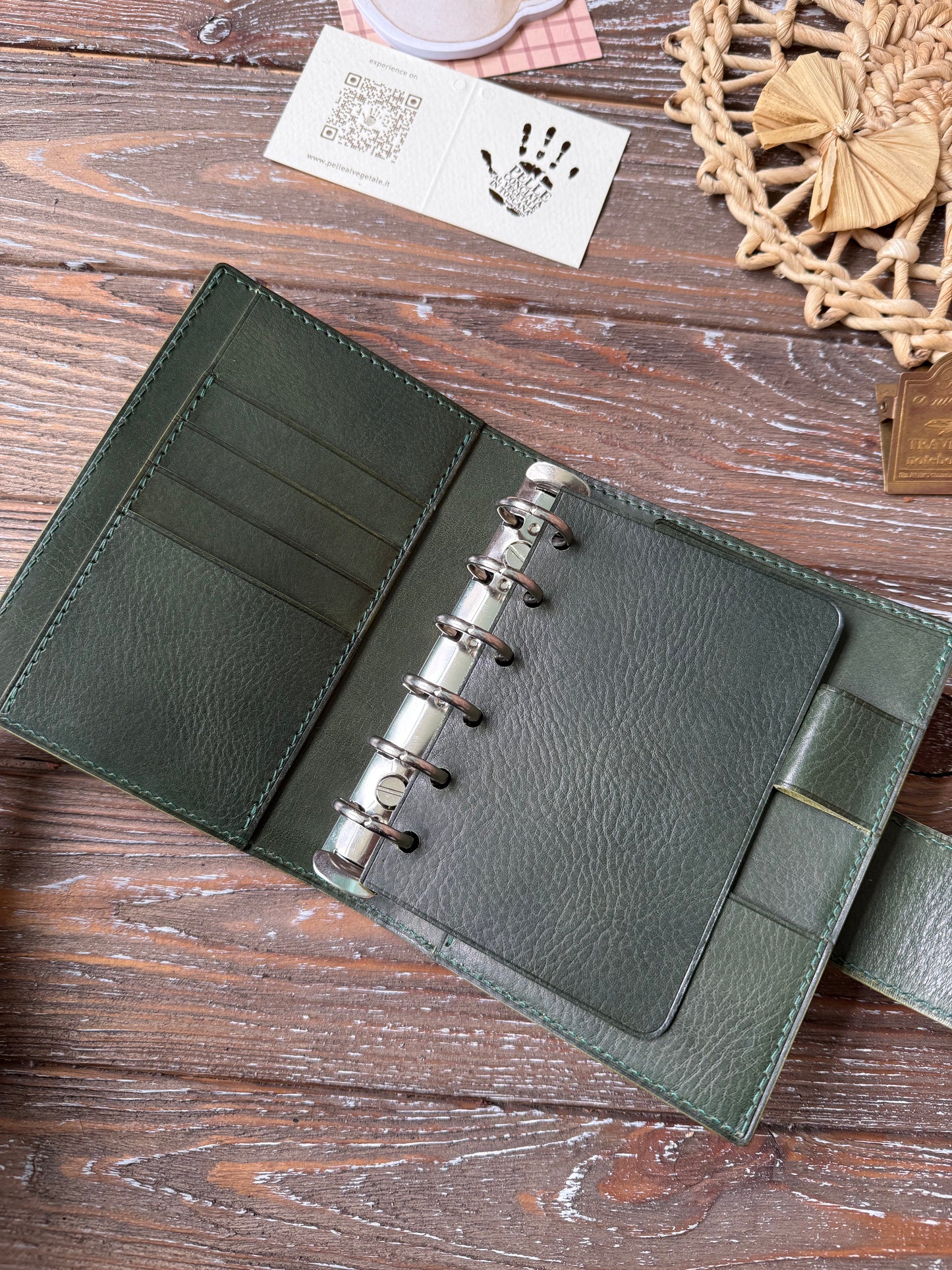 Pocket Rings Compact - 15 mm rings -  Leather Planner Cover