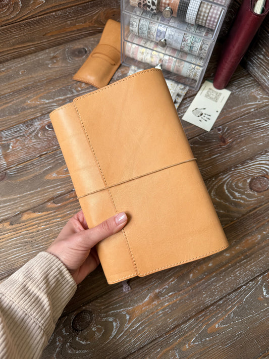 Trifold Leather Cover – Moleskine sizes - Elegant, Functional & Handmade - Preorder