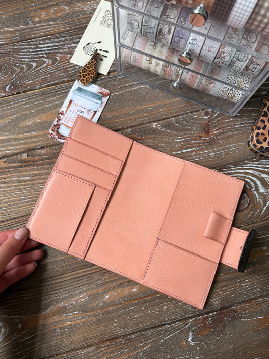 Redy to Ship - Pocket Planner Cover – Black & Rosa