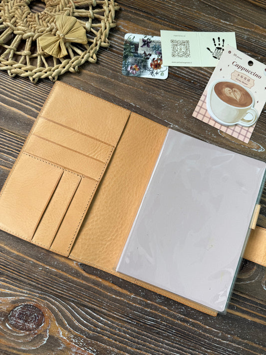 Ready to Ship - B6 cover in undyed leather