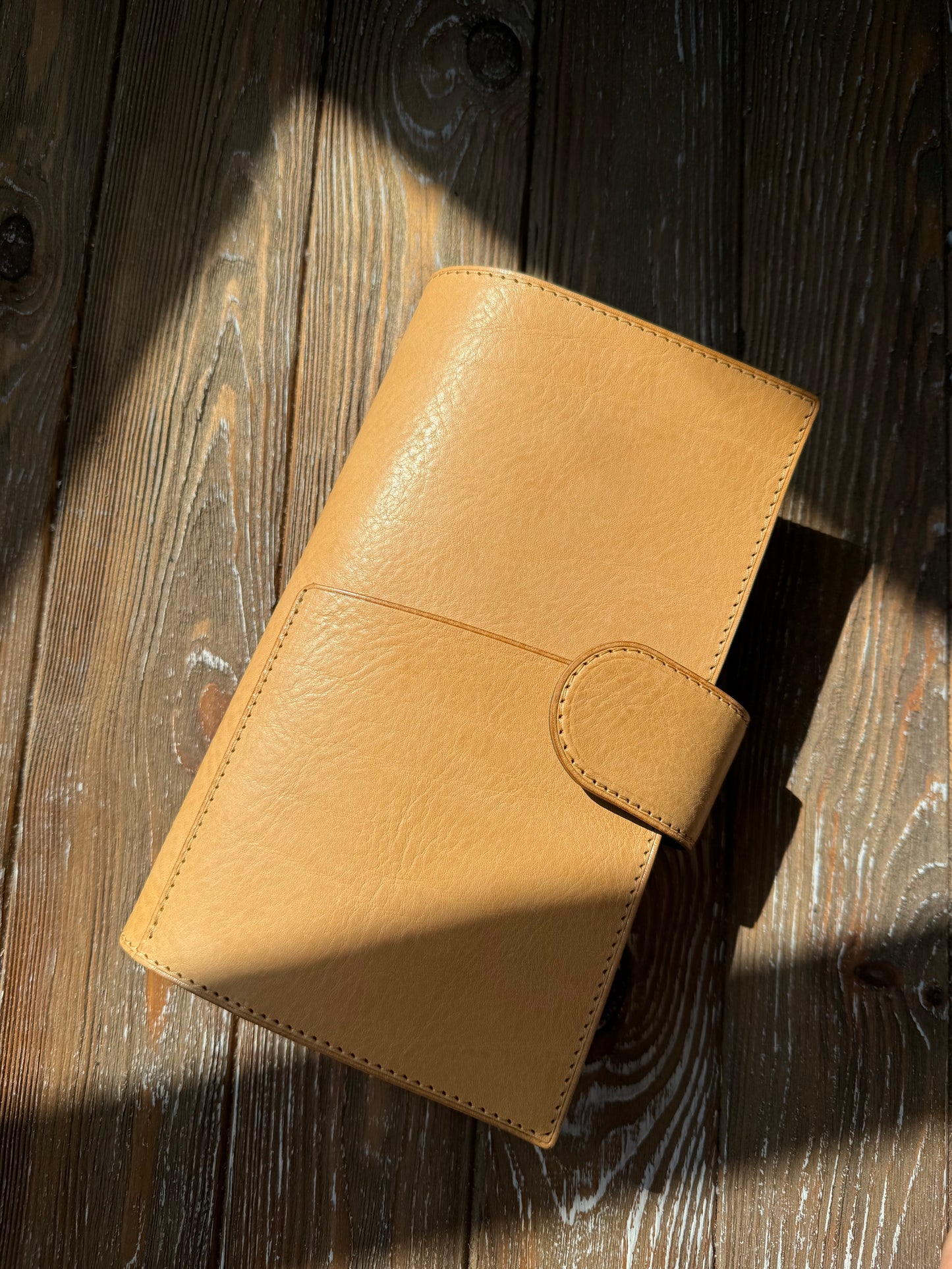 Allie Ryaz (Filoplanner) Leather cover with Nubuck inside leather with snap closure