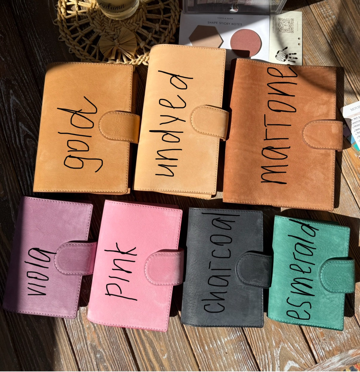 Nubuck Leather Planner Cover - Multiply sizes