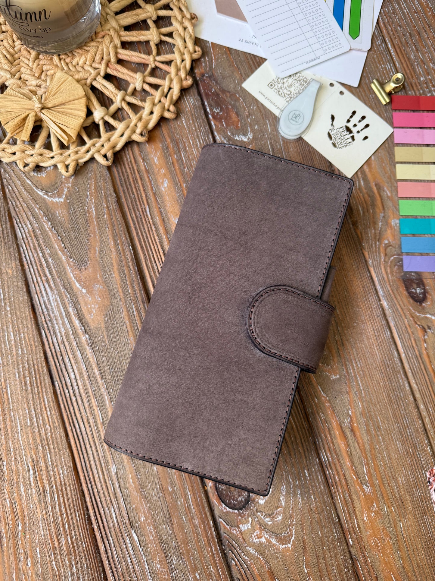 Allie Ryaz (Filoplanner) Nubuck Leather Planner Cover - Multiply sizes