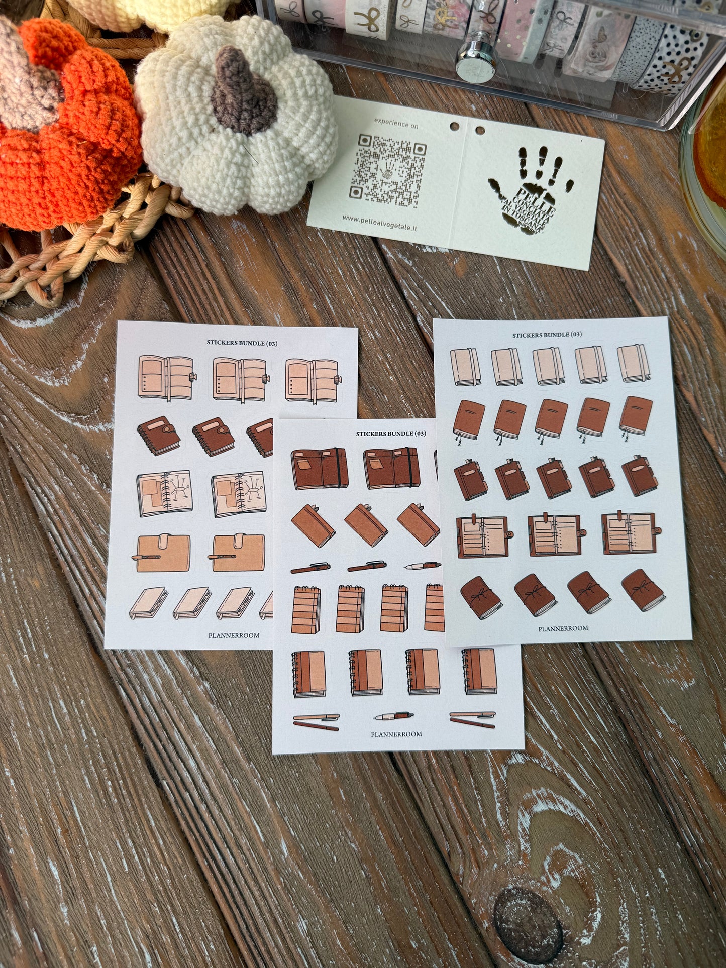 Planner Stickers Bundle | 3 Sheets of Notebook & Cover Stickers | Matte Paper | Cozy Neutral Aesthetic Stickers for Journaling & Planning