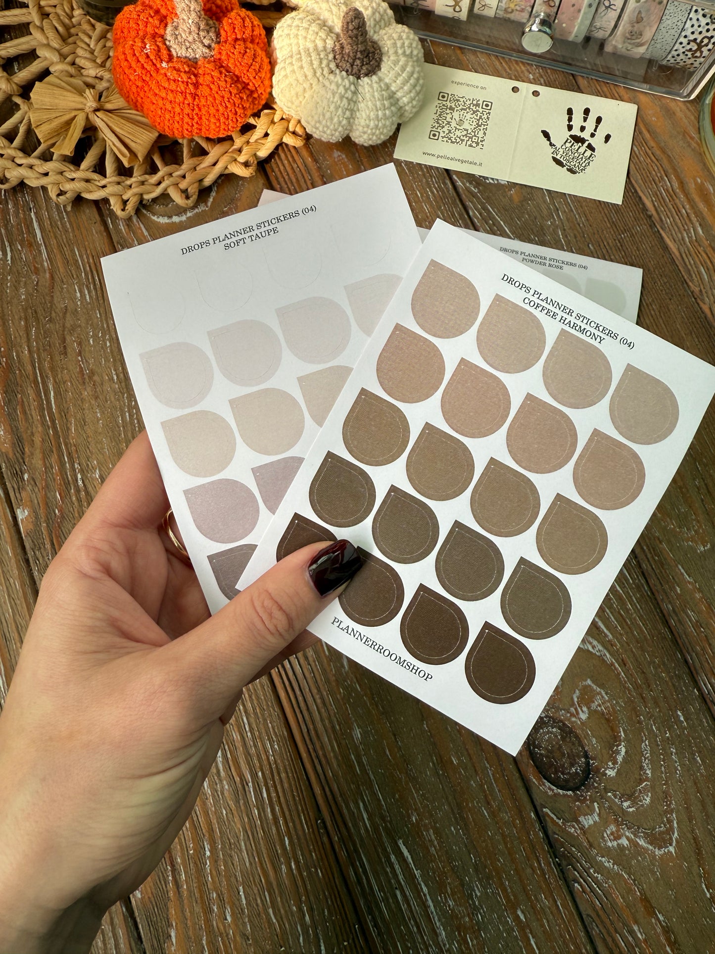 Drops Planner Stickers Bundle | 4 Neutral Matte Sheets | Functional Planner Dots for Journaling & Minimal Aesthetic Planning