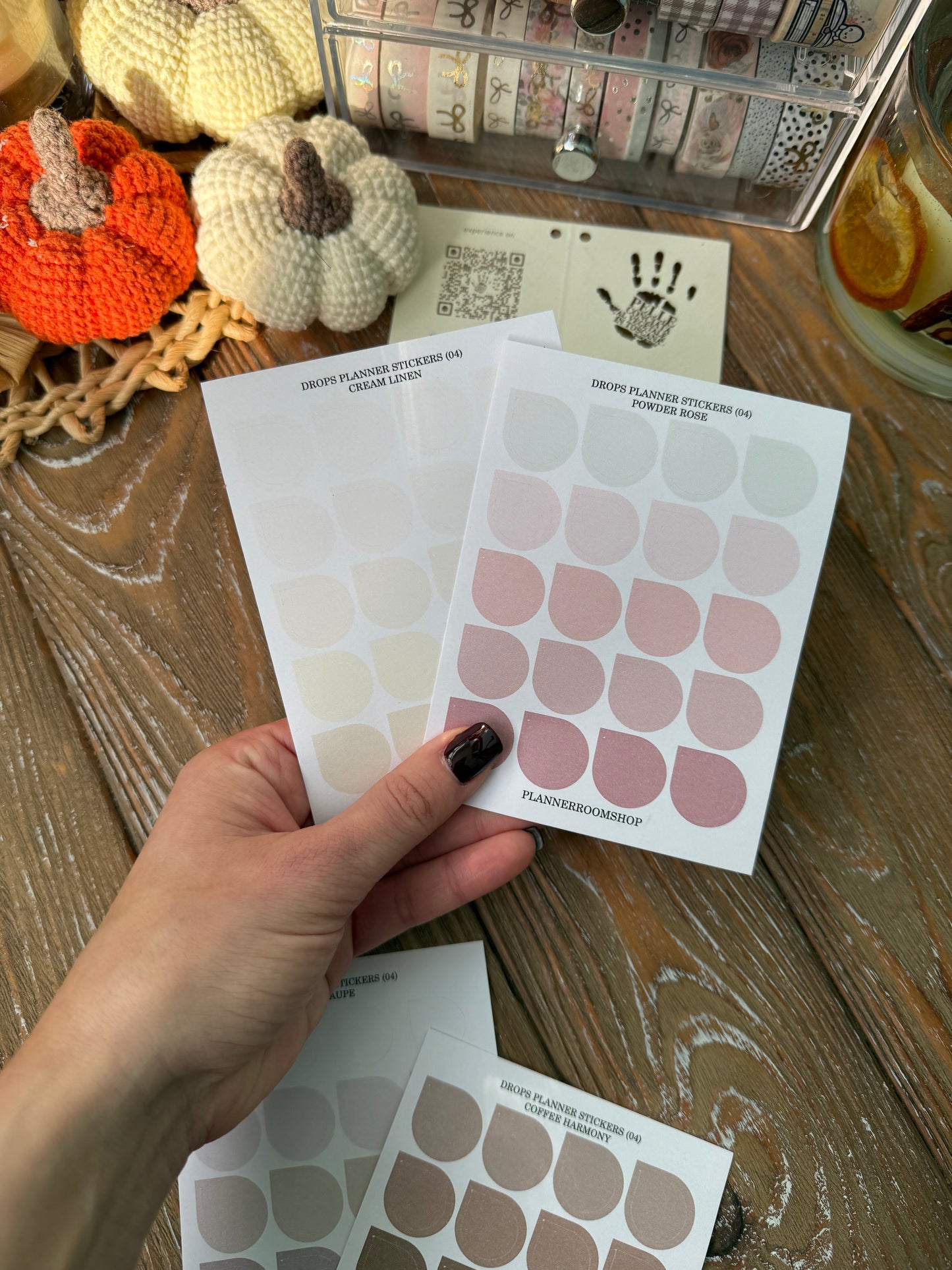 Drops Planner Stickers Bundle | 4 Neutral Matte Sheets | Functional Planner Dots for Journaling & Minimal Aesthetic Planning