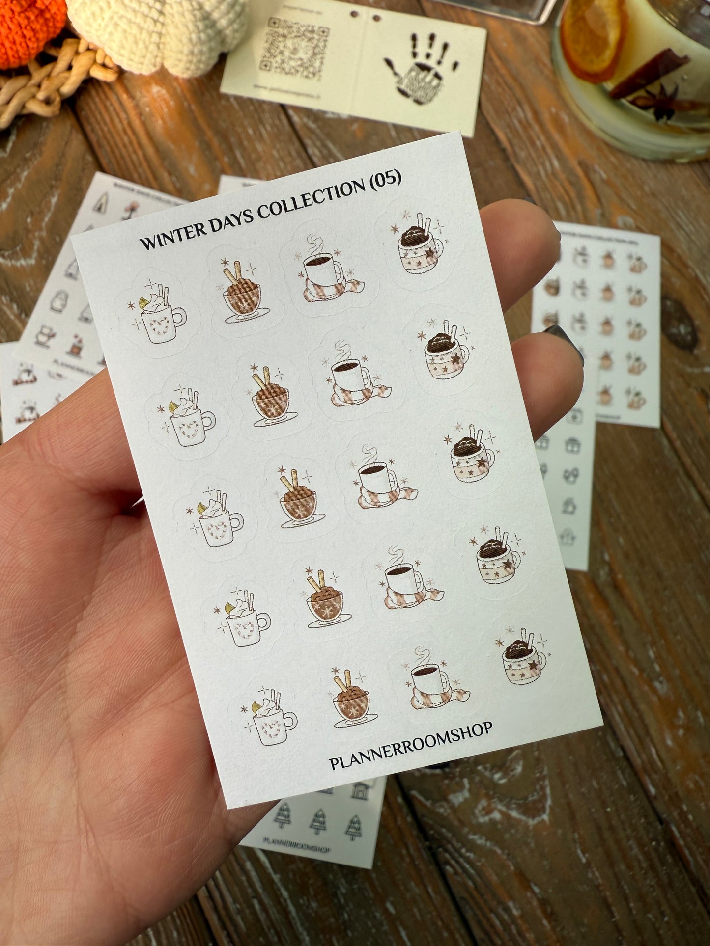 Winter Planner Stickers Bundle | 10 Mini Sheets | Christmas & Cozy Season Stickers | Matte Paper | Holiday Planner Decoration