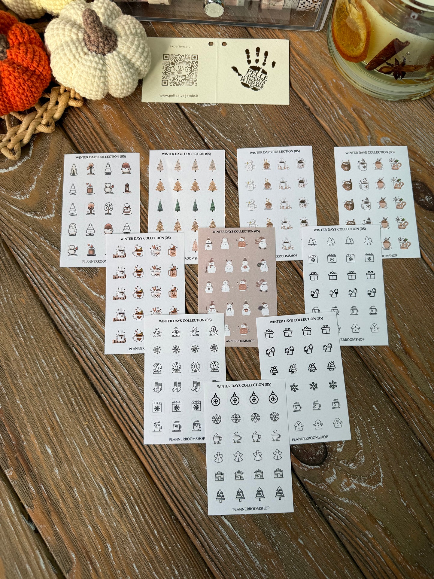 Winter Planner Stickers Bundle | 10 Mini Sheets | Christmas & Cozy Season Stickers | Matte Paper | Holiday Planner Decoration